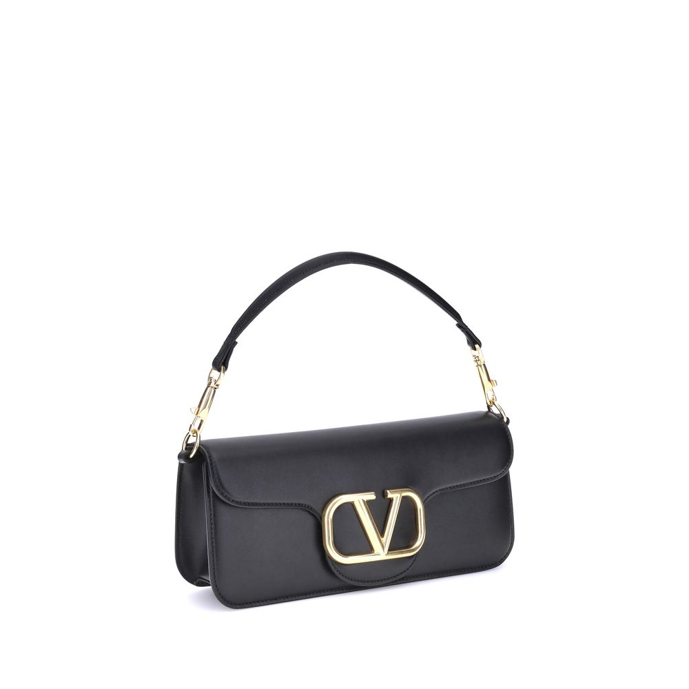Black Calf Leather Bos Taurus Shoulder Bag Bags Valentino Garavani
