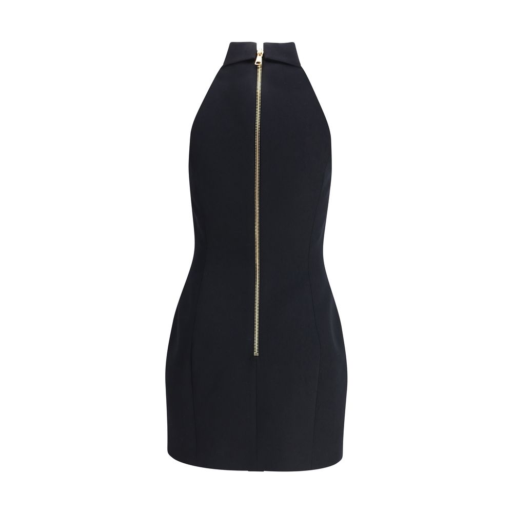 Black Fleece Wool Casual Dress Dress Balmain
