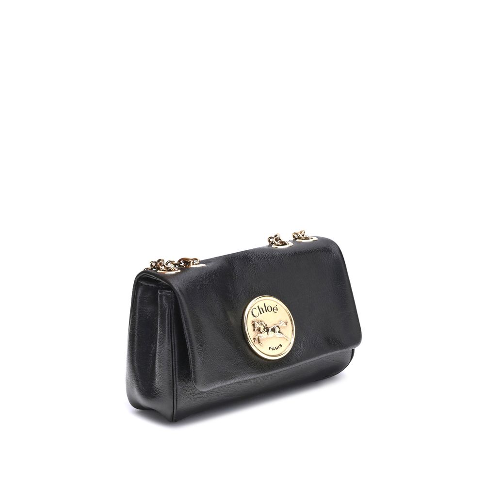 Black Calf Leather Bos Taurus Shoulder Bag Bags Chloé