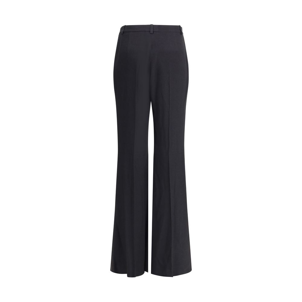 Black Viscose Flared Pants Balenciaga