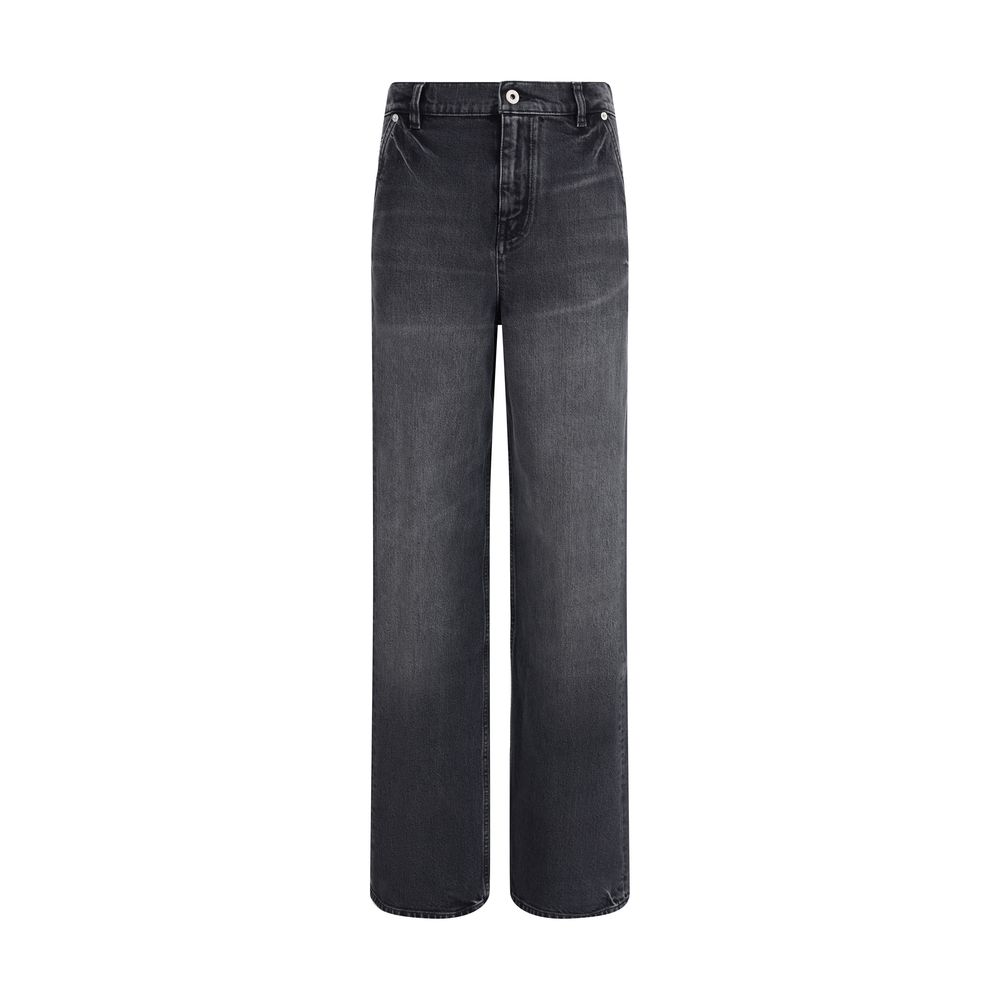 Black Cotton Straight-Leg Jeans Pants Kenzo