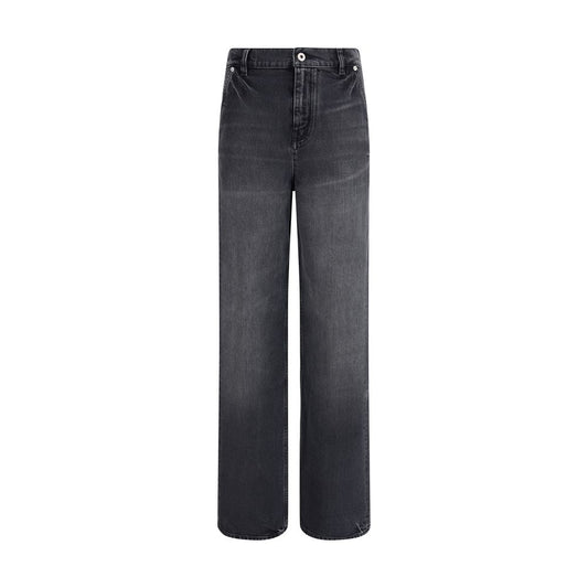 Black Cotton Straight-Leg Jeans Pants Kenzo