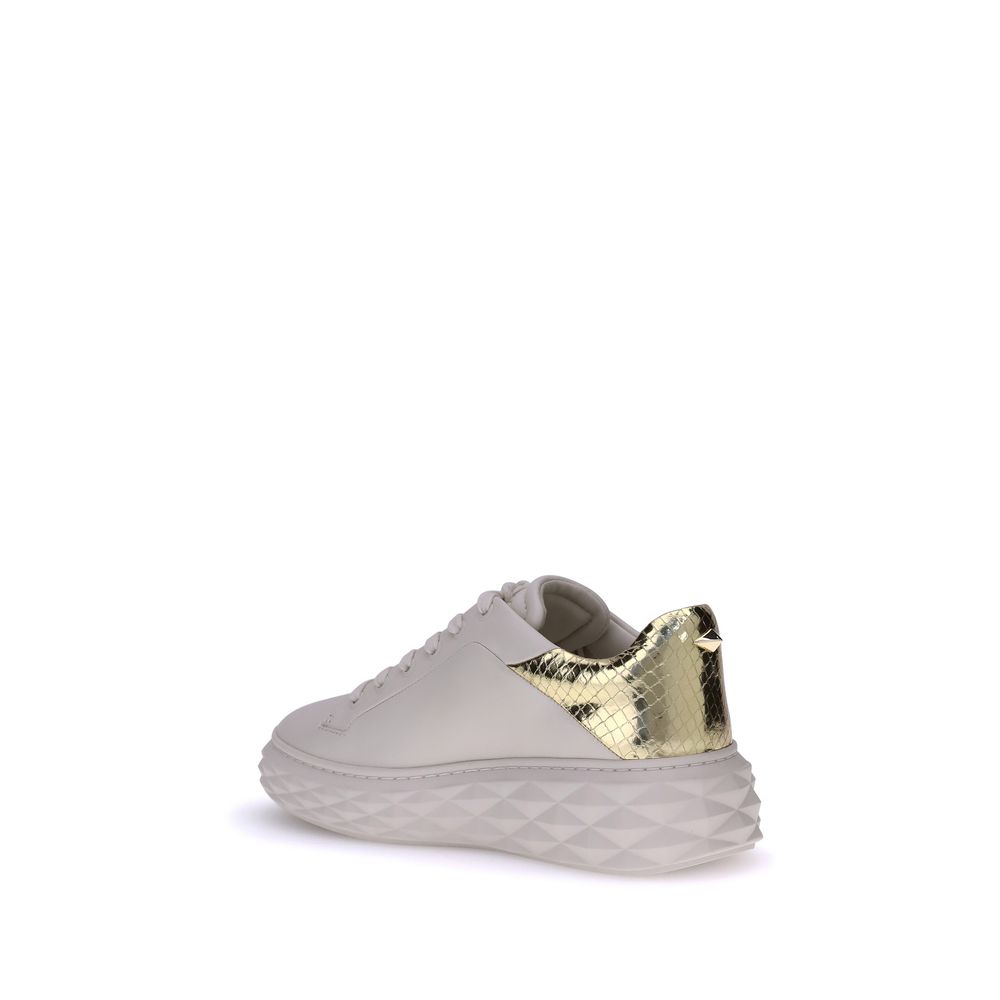 White Calf Leather Bos Taurus Chunky Sneakers Shoes Jimmy Choo