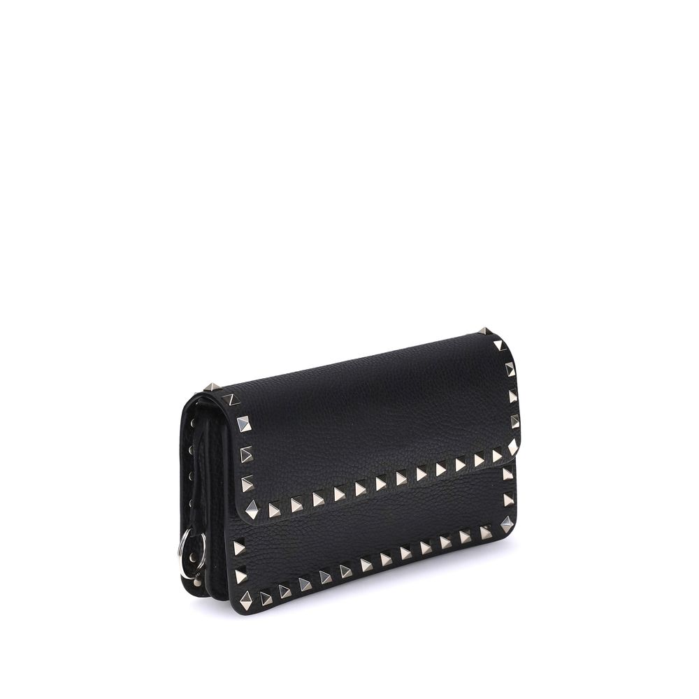 Black Calf Leather Bos Taurus Clutch Bag Bags Valentino Garavani