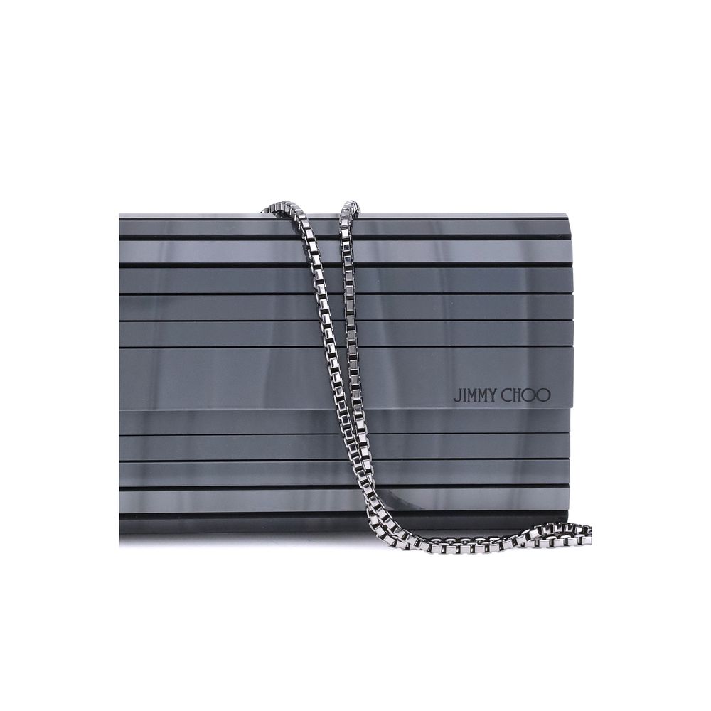 Gray Marabou Clutch Bag Bags Jimmy Choo