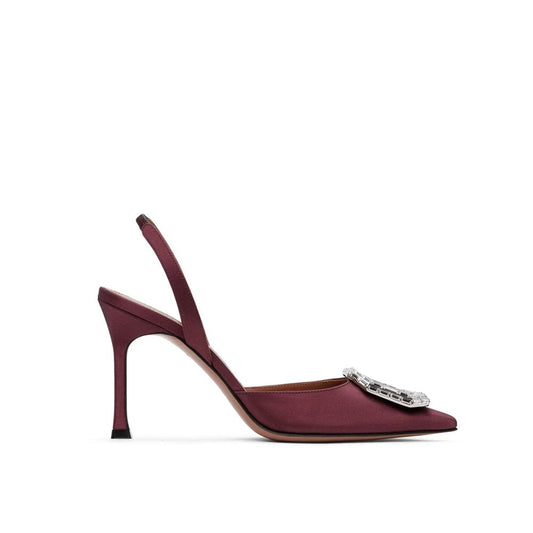 Camelia Sling 90 Satin Pumps Shoes Amina Muaddi