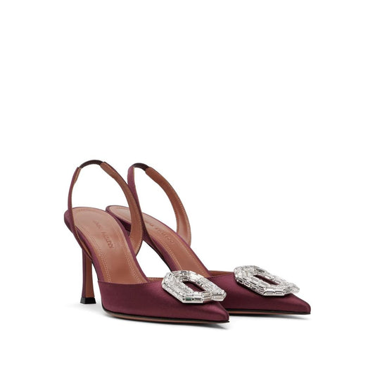 Camelia Sling 90 Satin Pumps Shoes Amina Muaddi