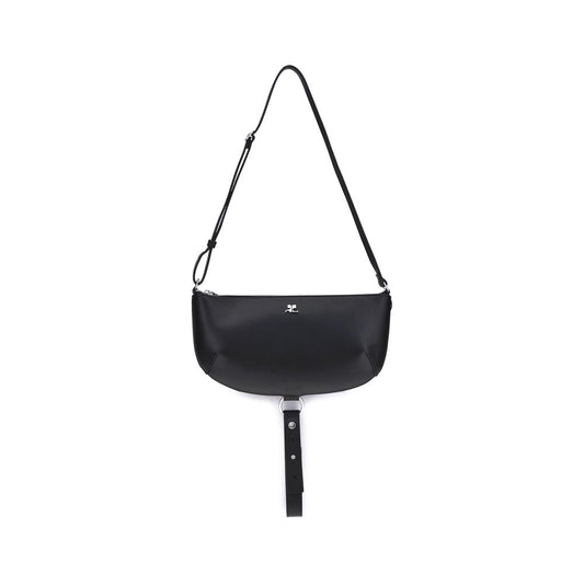 Black Calf Leather Bos Taurus Shoulder Bag Bags Courrèges