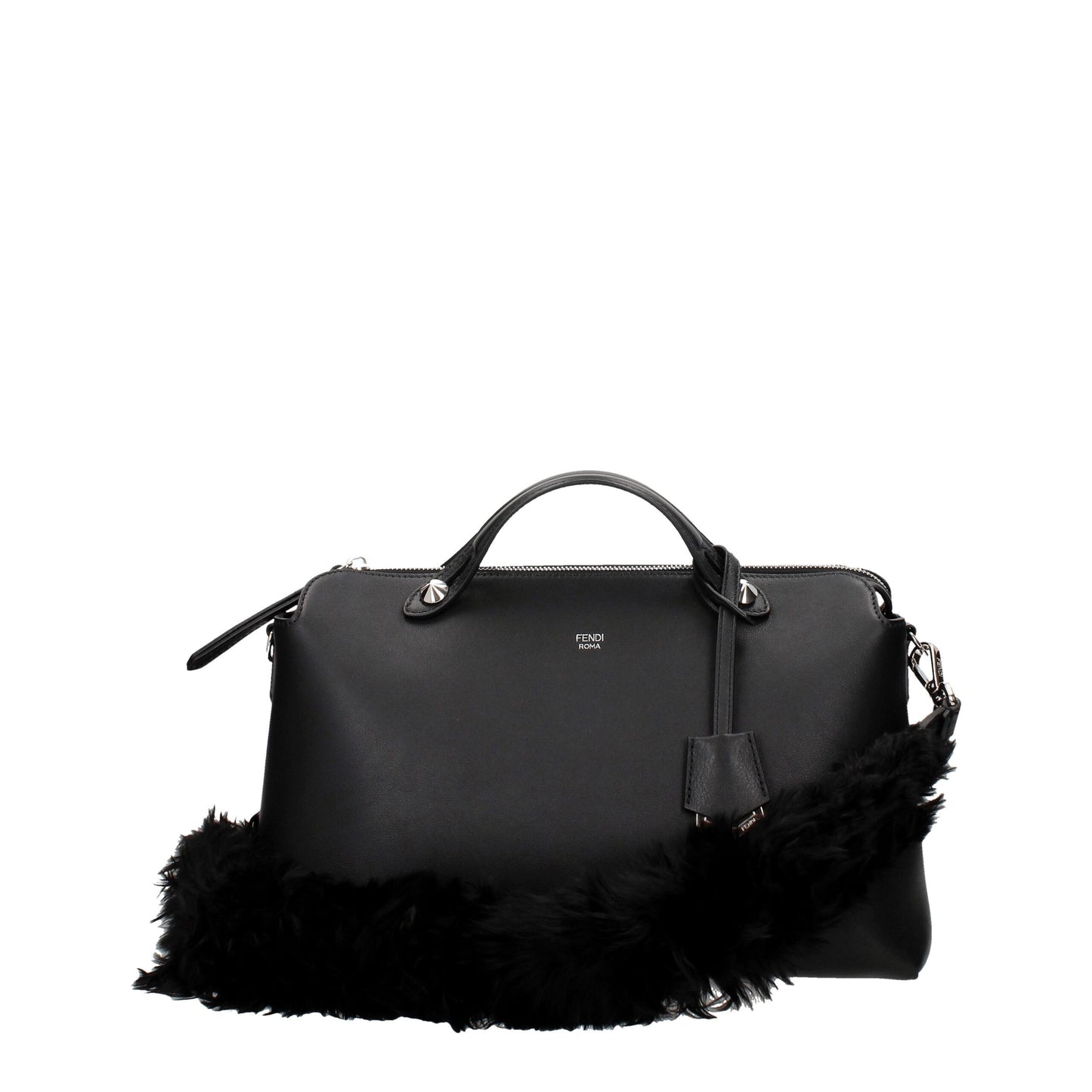 Black Leather Shoulder Bag Bags Fendi