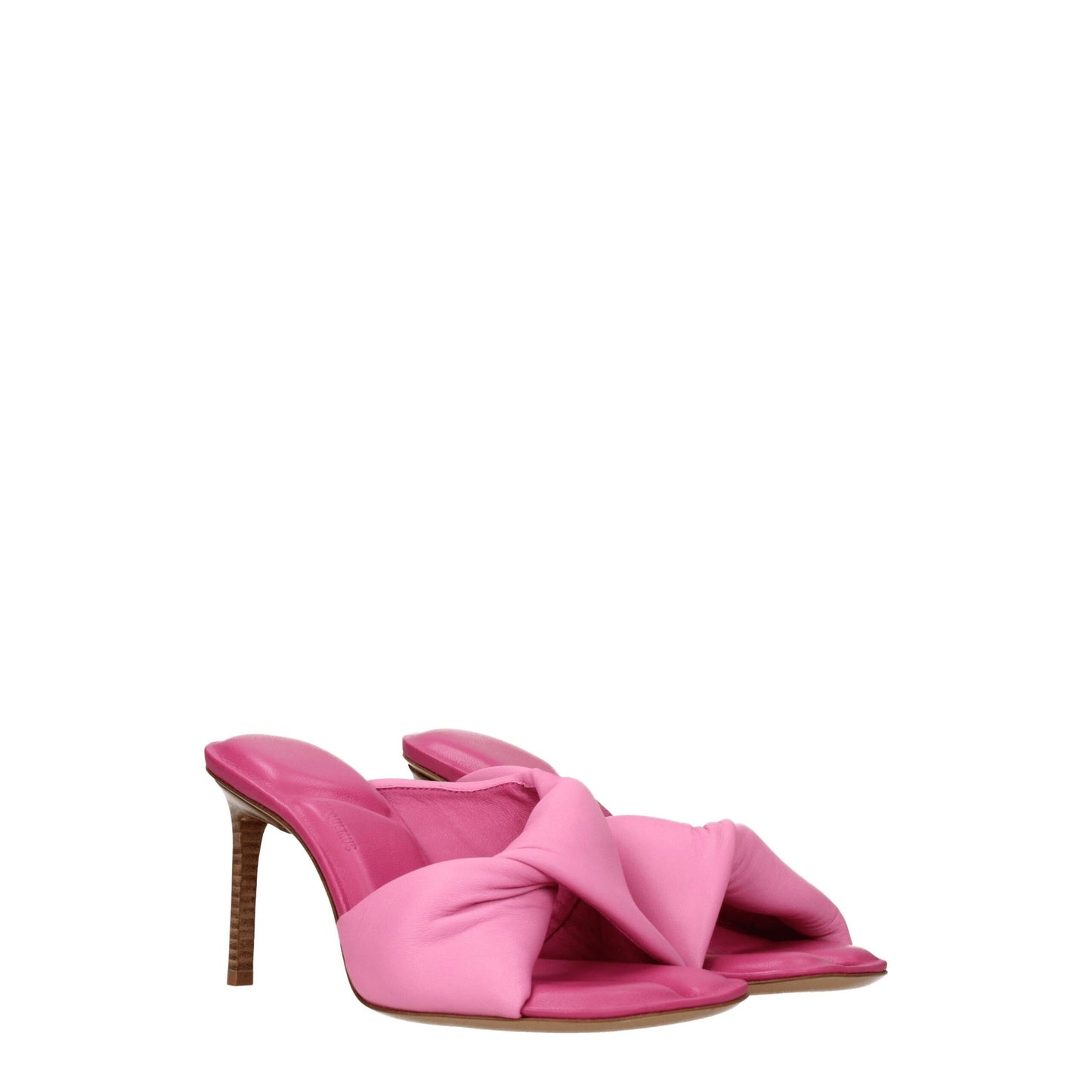 Pink Leather Stiletto Heel Sandals Shoes Jacquemus