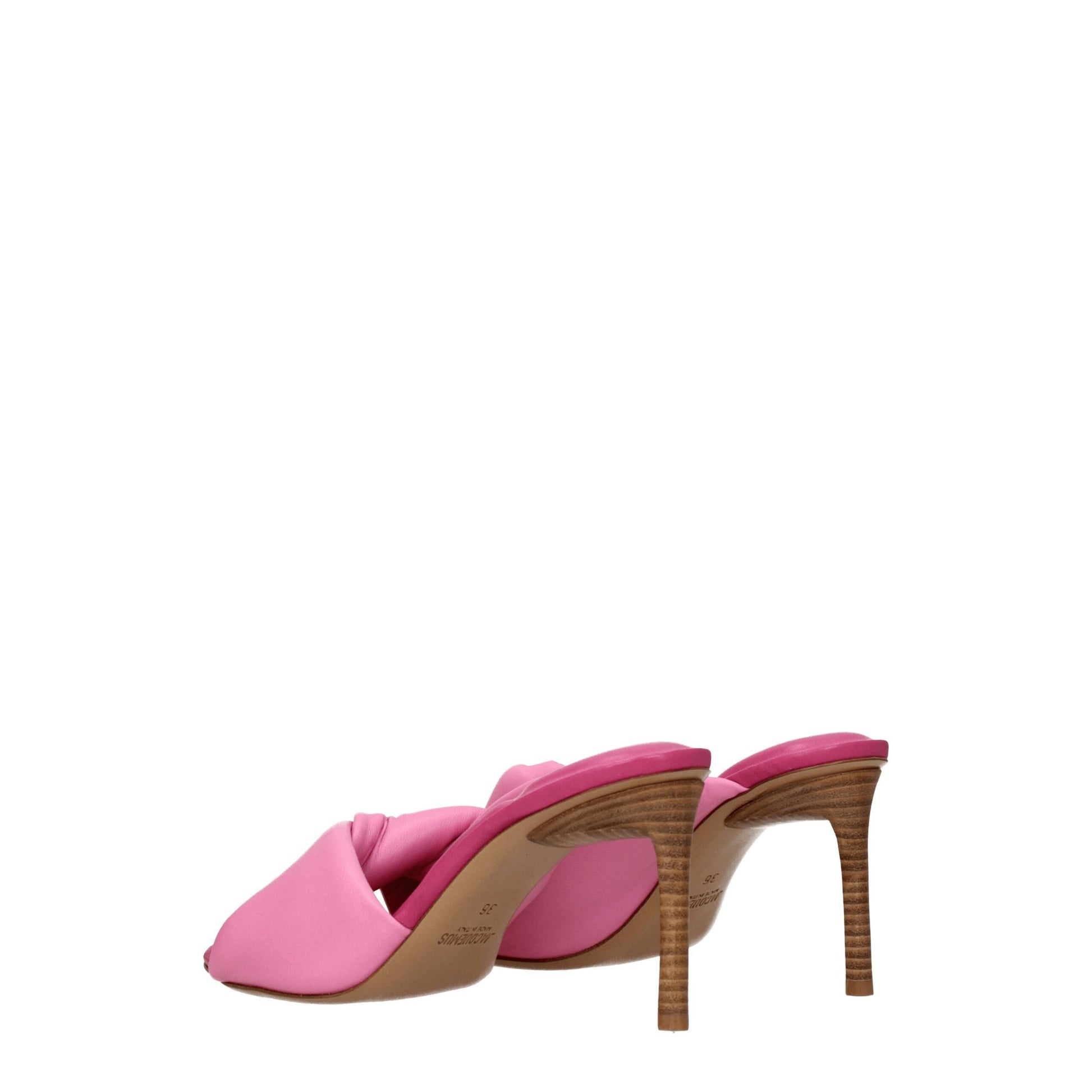 Pink Leather Stiletto Heel Sandals Shoes Jacquemus