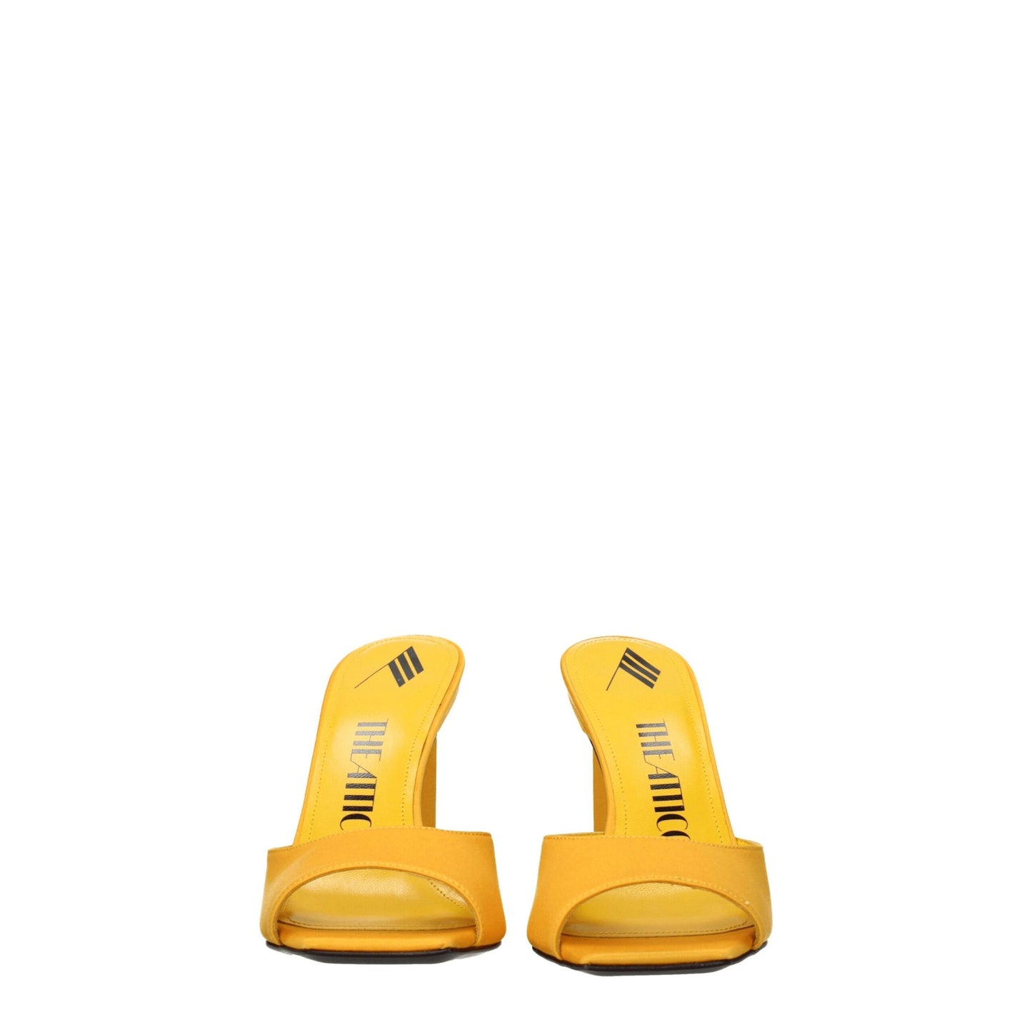 Orange Satin Stiletto Heel Sandals Shoes The Attico