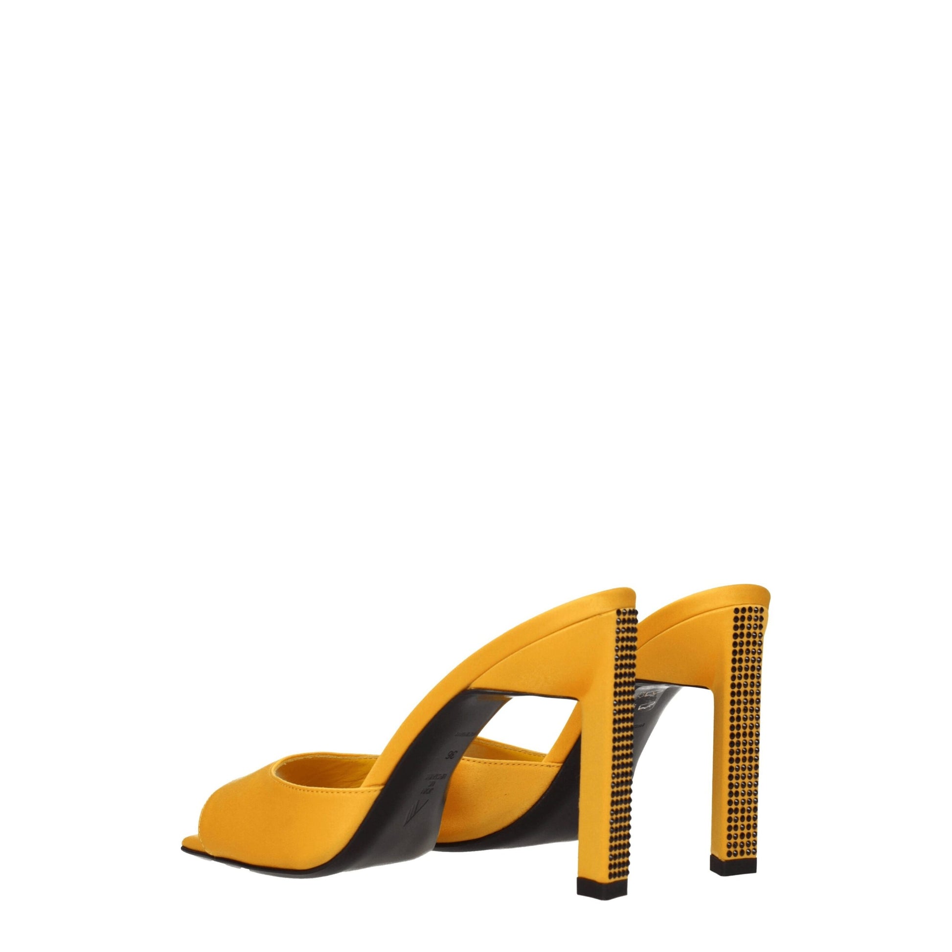 Orange Satin Stiletto Heel Sandals Shoes The Attico