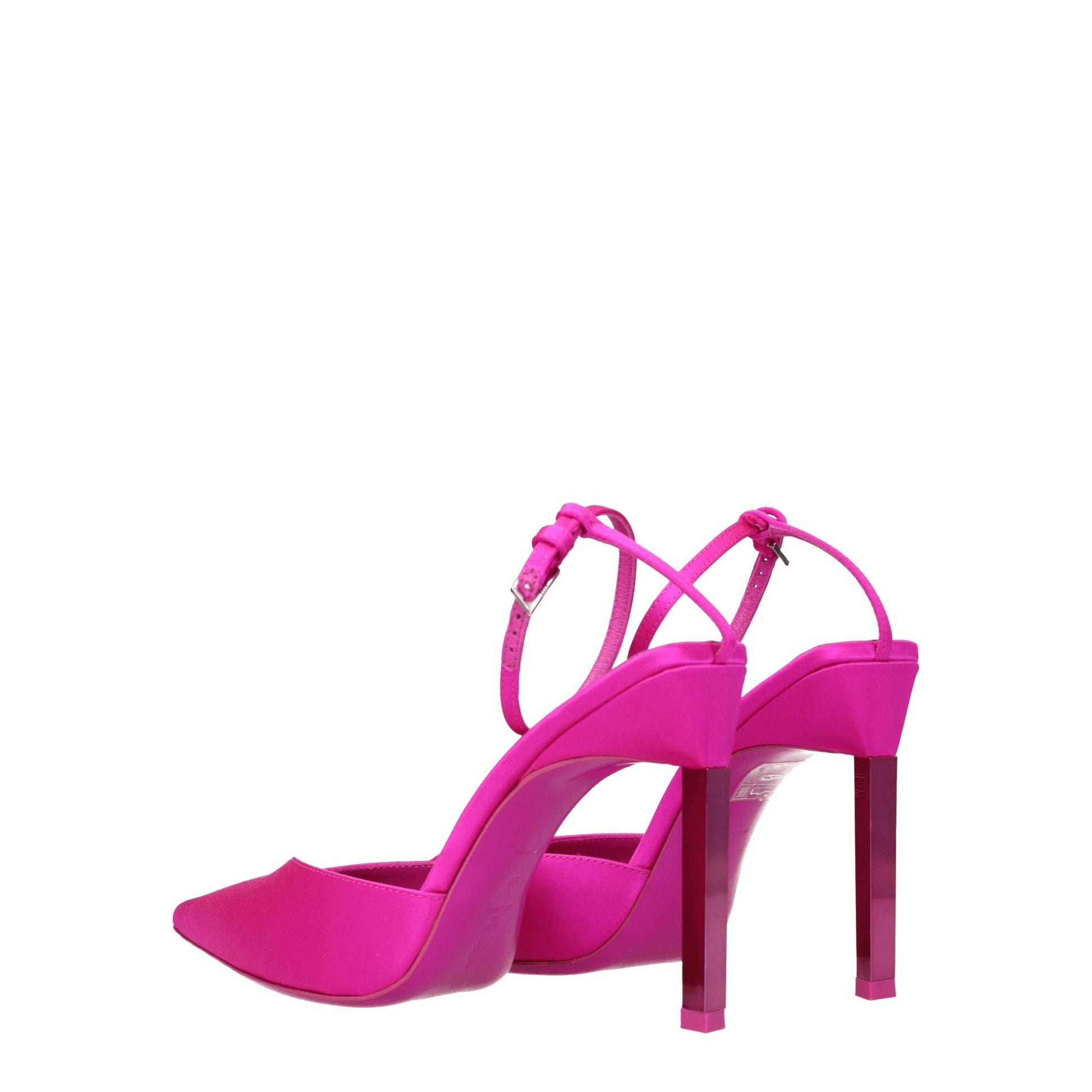 Pink Satin Stiletto Heel Sandals Shoes The Attico