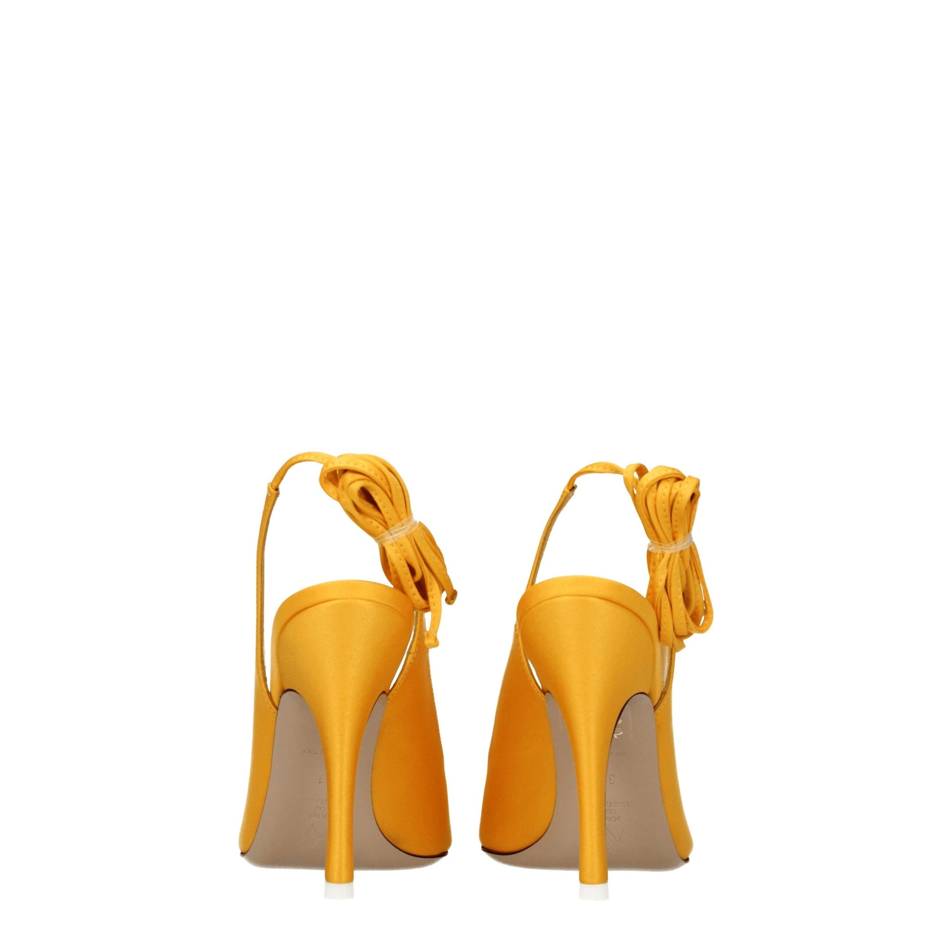 Orange Satin High Heel Pumps Shoes The Attico