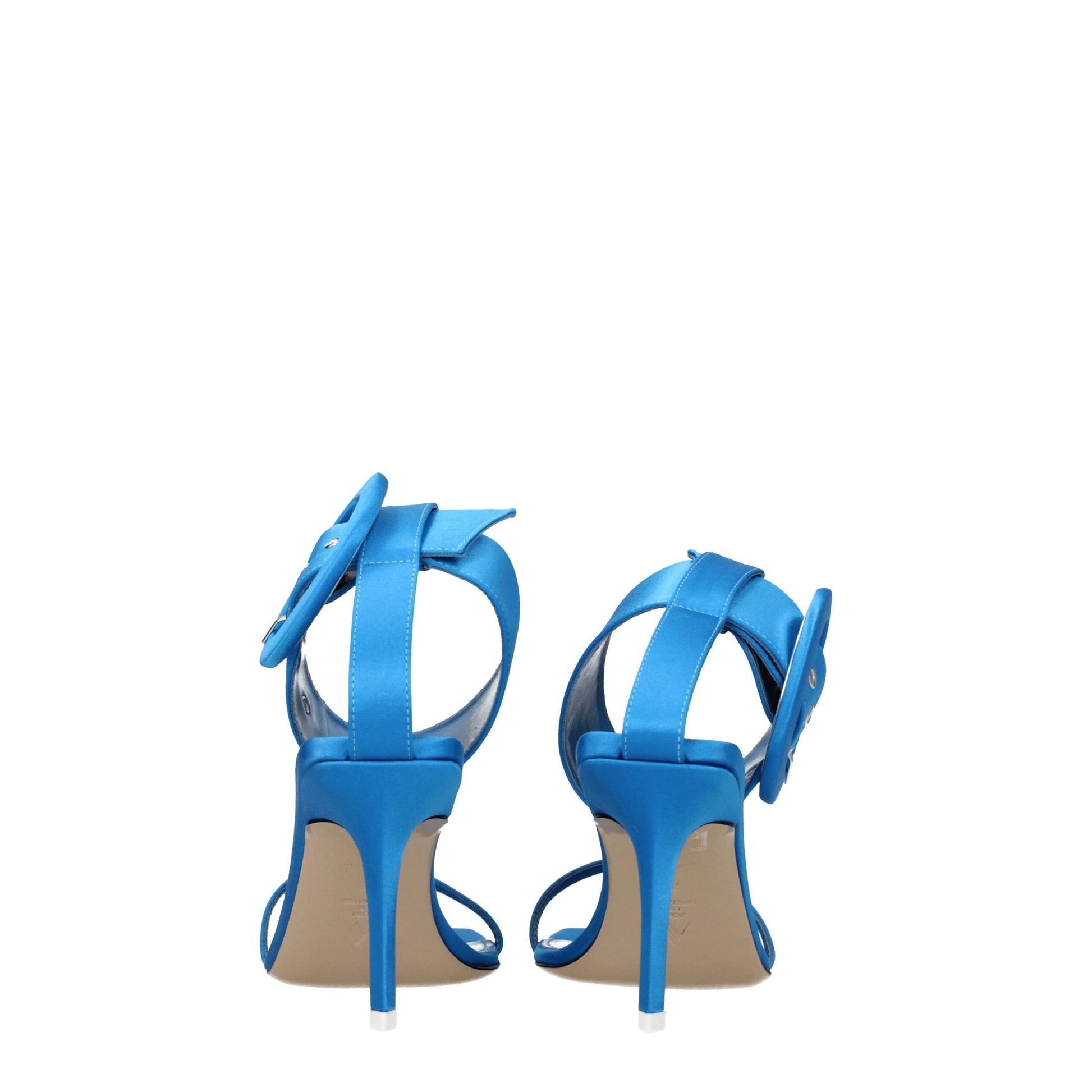 Light Blue Satin Stiletto Heel Sandals Shoes The Attico