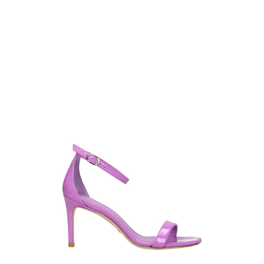 Purple Leather Stiletto Heel Sandals Shoes Stuart Weitzman
