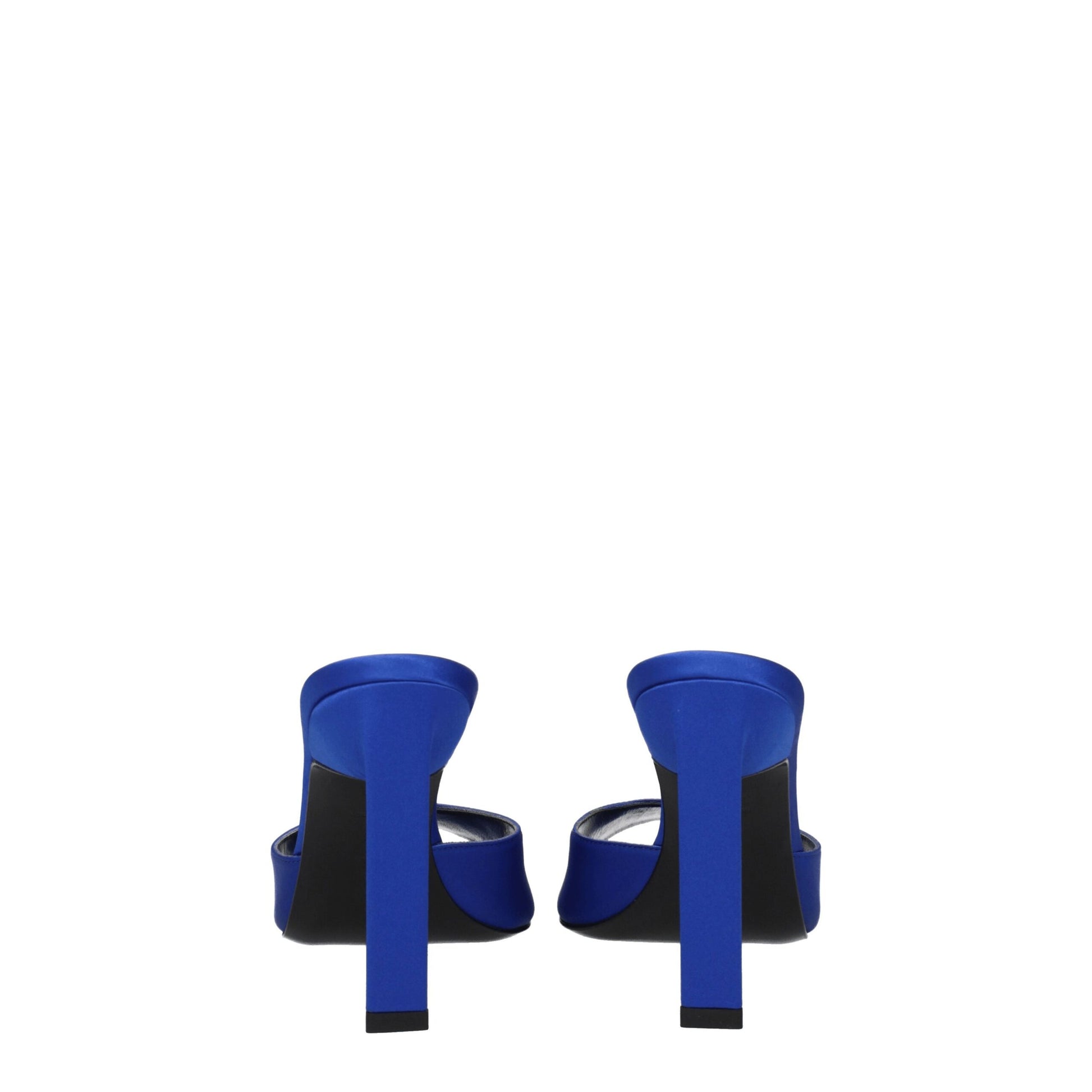 Blue Satin Stiletto Heel Sandals Shoes The Attico