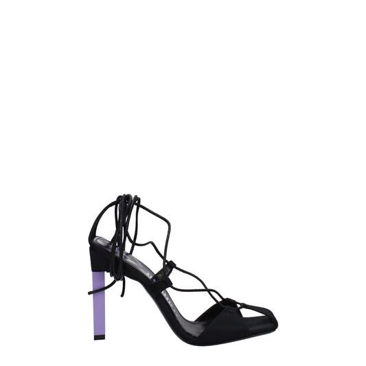 Black Fabric Stiletto Heel Sandals Shoes The Attico