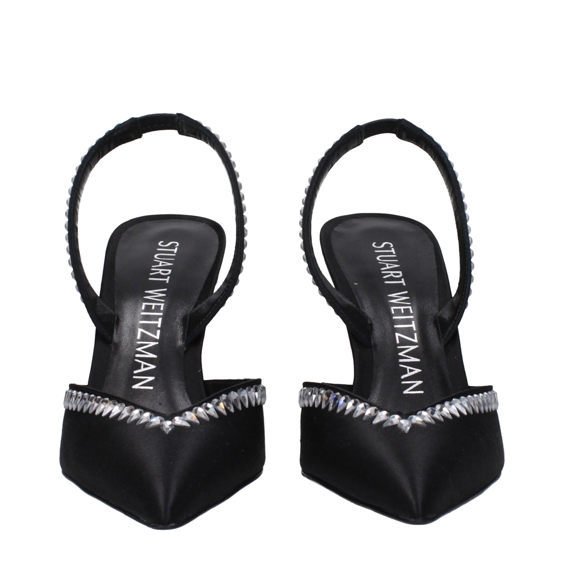 Black Satin Stiletto Heel Sandals Shoes Stuart Weitzman