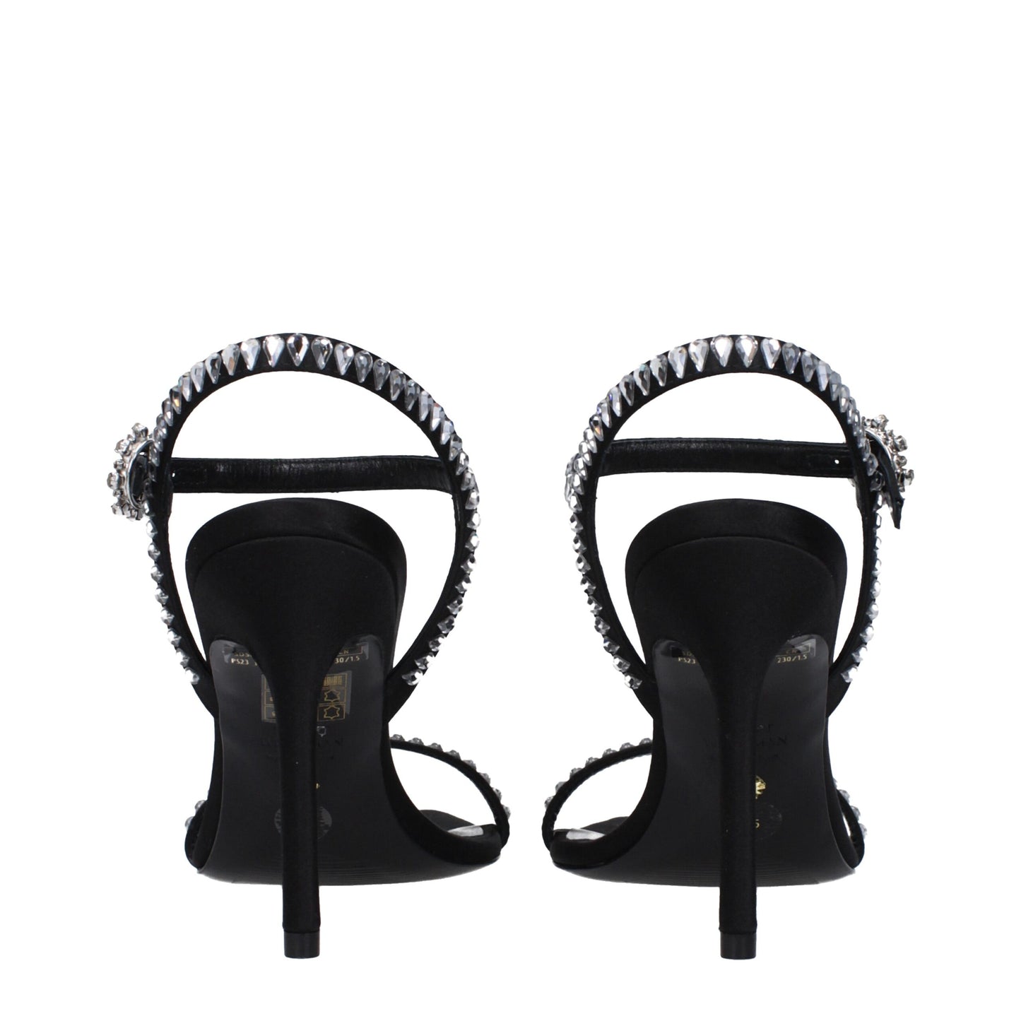 Black Satin Stiletto Heel Sandals Shoes Stuart Weitzman