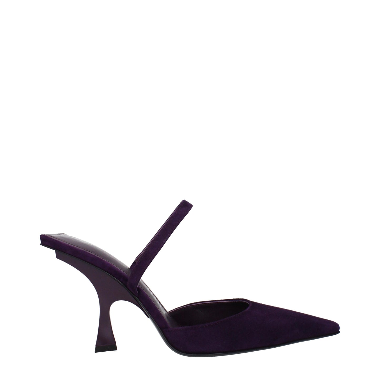 Purple Leather Stiletto Heel Sandals Shoes The Attico