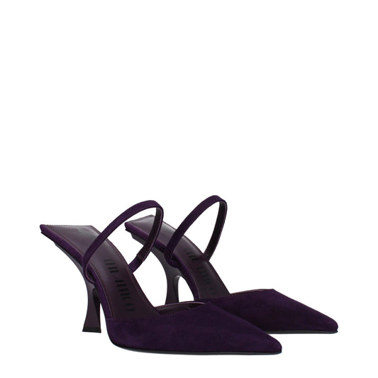 Purple Leather Stiletto Heel Sandals Shoes The Attico