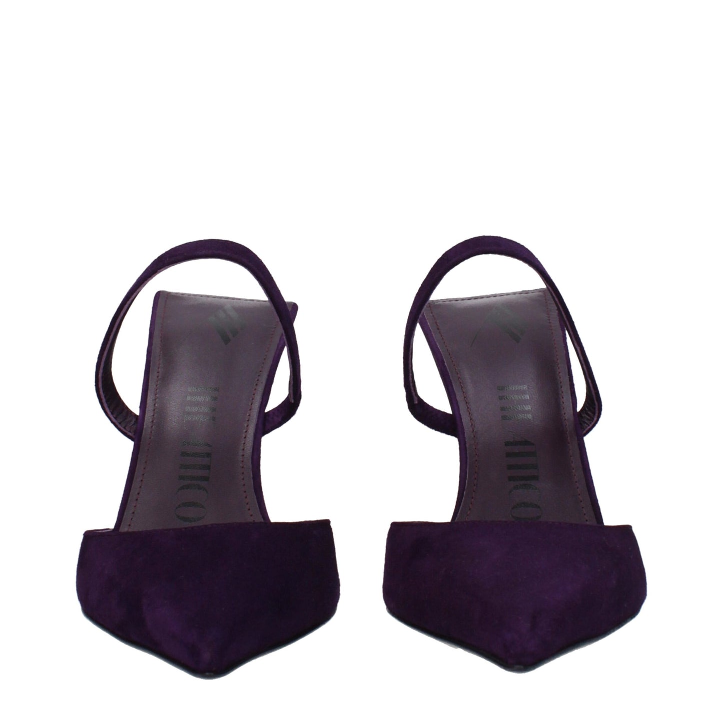 Purple Leather Stiletto Heel Sandals Shoes The Attico