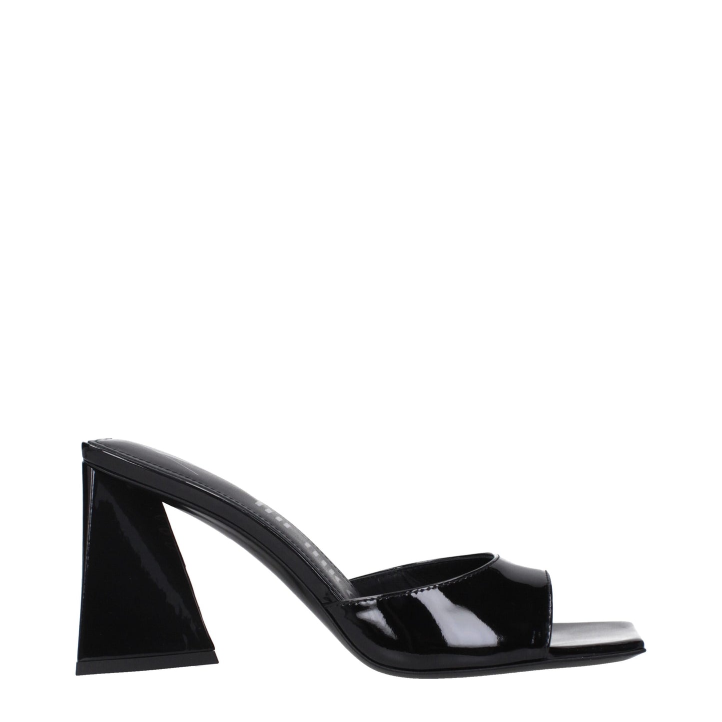Black Leather Stiletto Heel Sandals Shoes The Attico