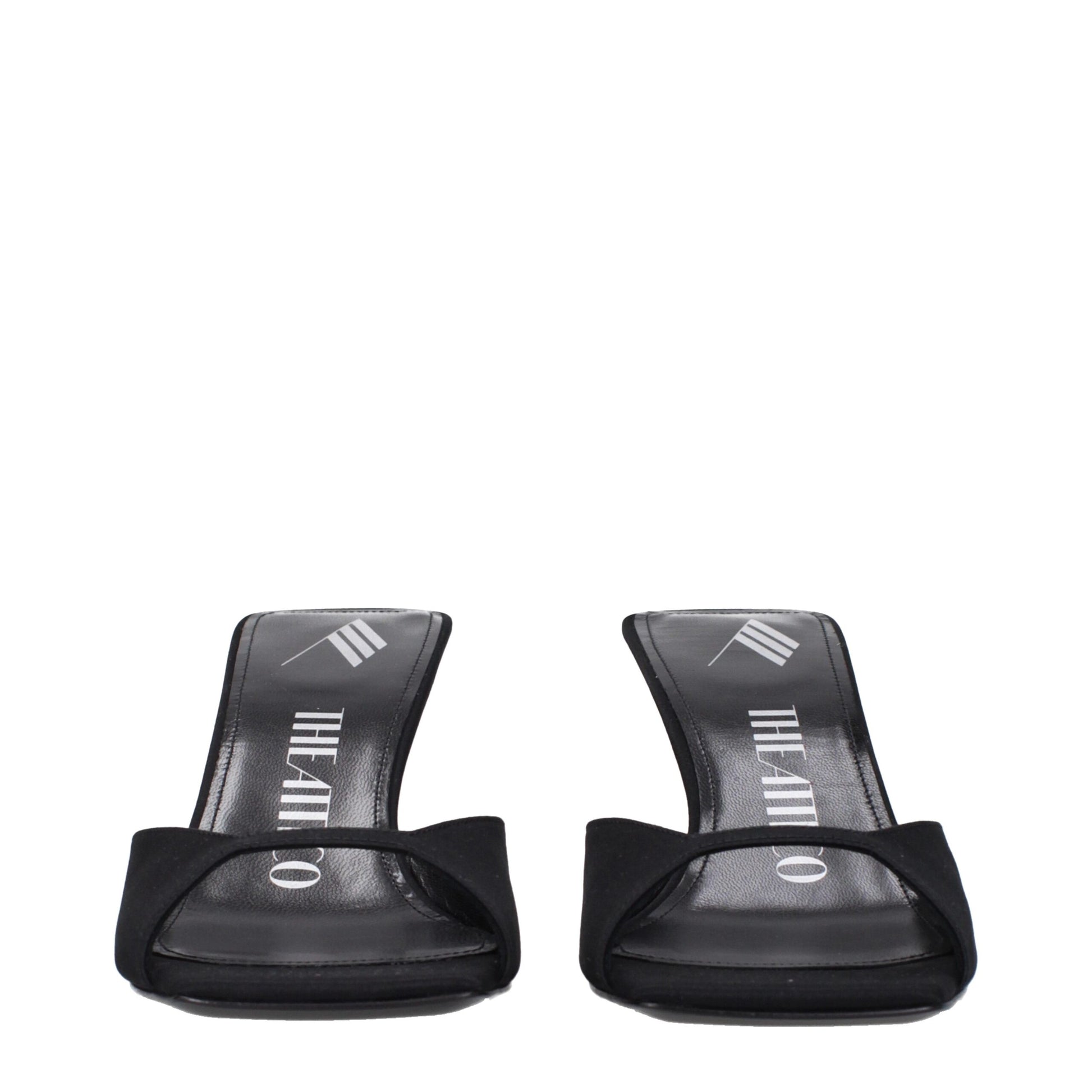 Black Satin Stiletto Heel Sandals Shoes The Attico