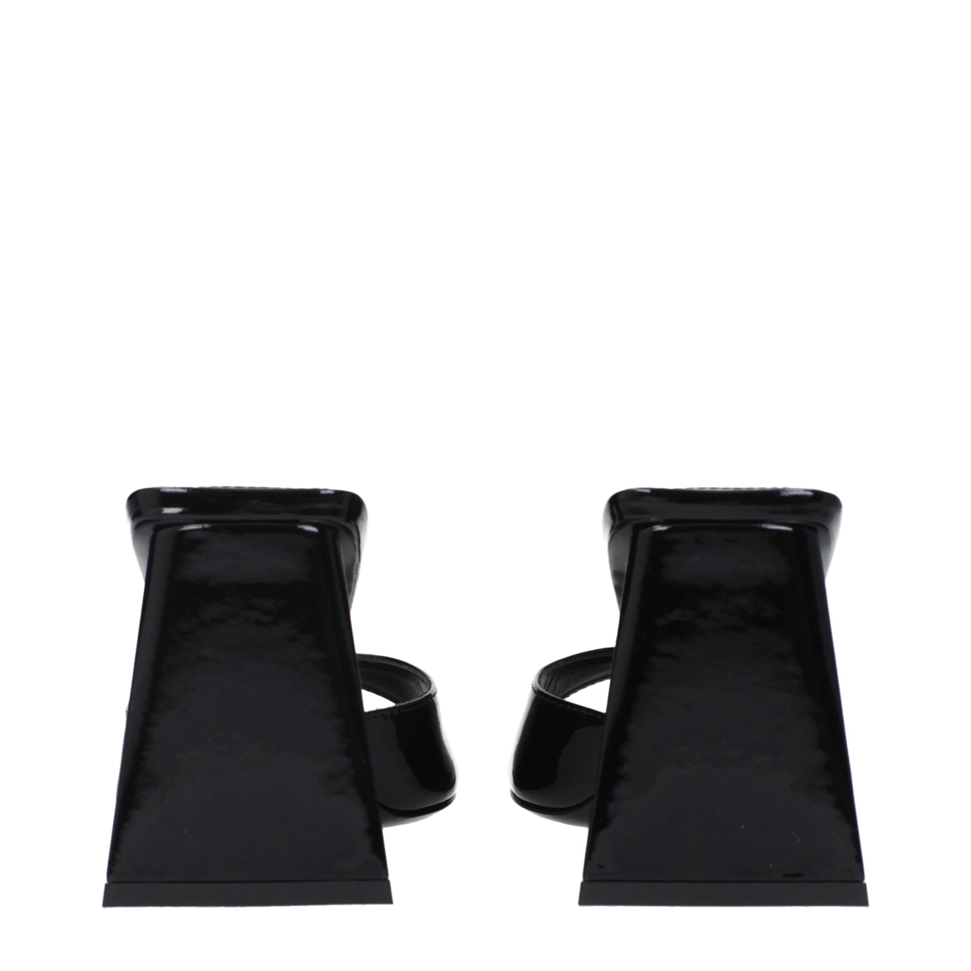 Black Leather Stiletto Heel Sandals Shoes The Attico