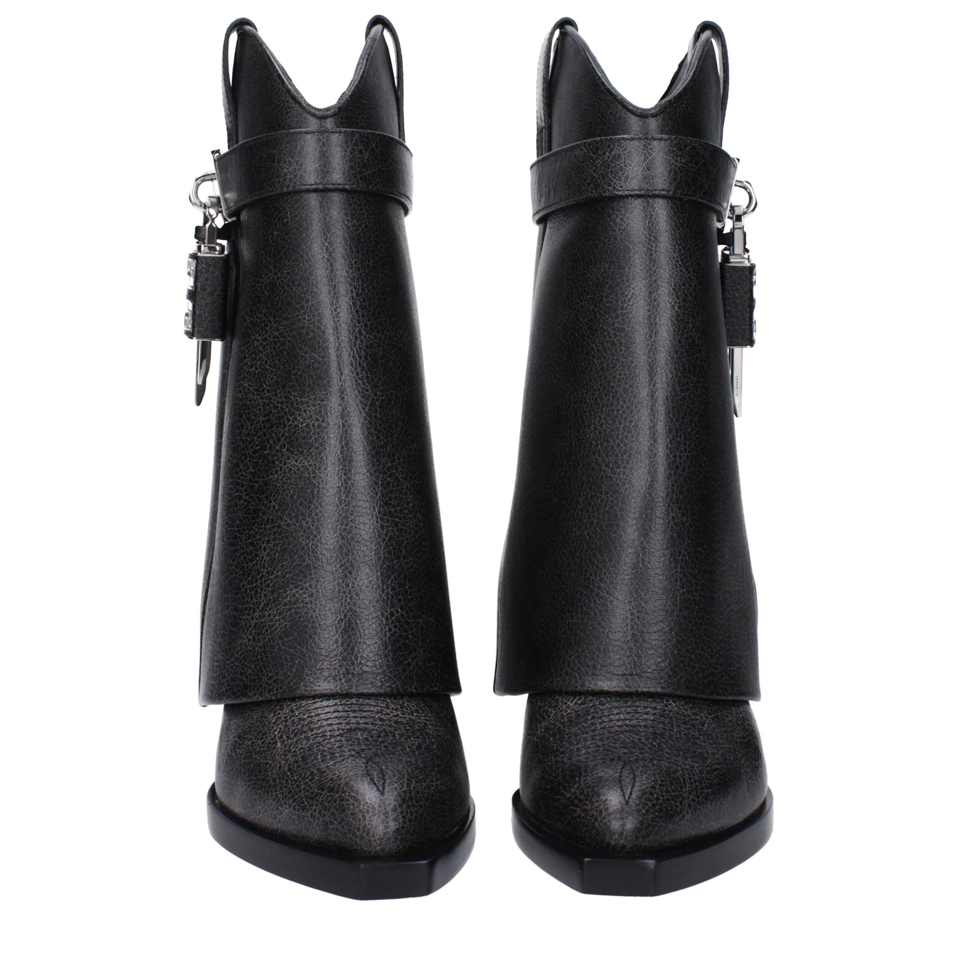 Black Leather Ankle Boots Shoes Givenchy