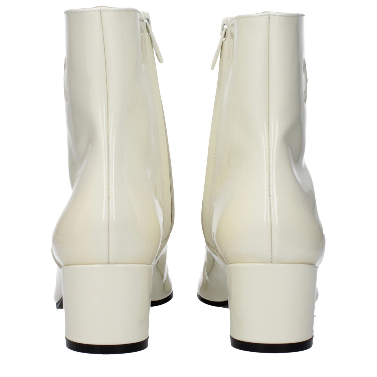 Beige Leather Ankle Boots Shoes Celine