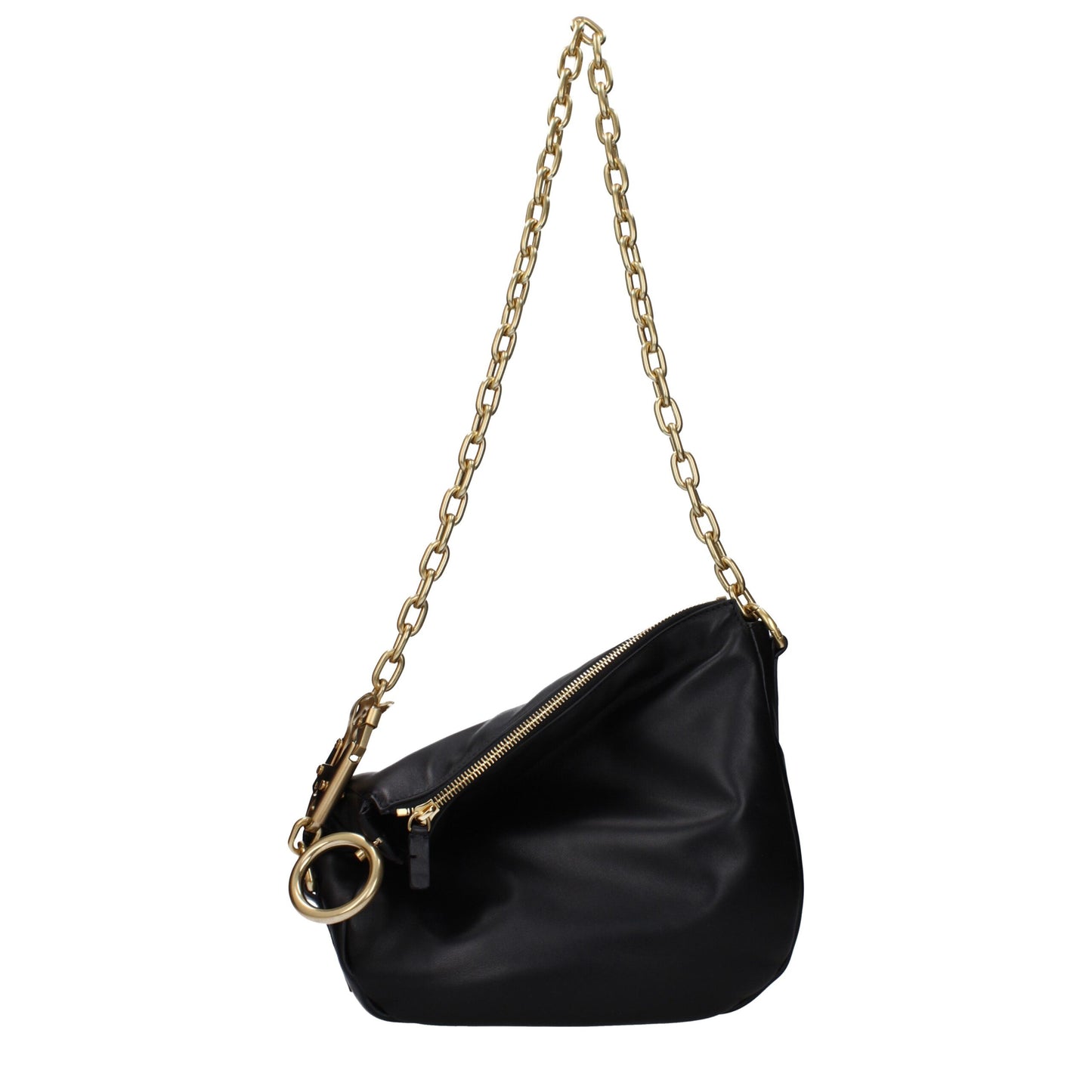 Black Leather Shoulder Bag Bags Burberry