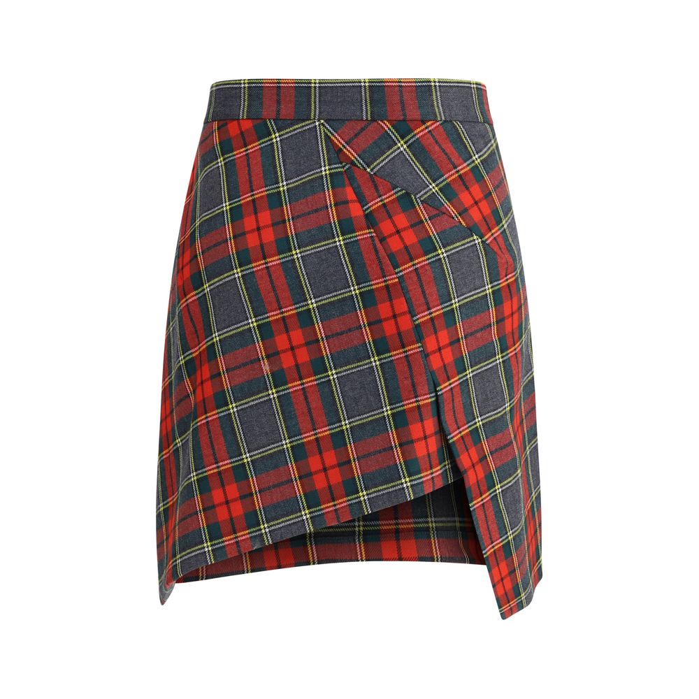 Multicolor Fleece Wool Mini Skirt Skirts Vivienne Westwood