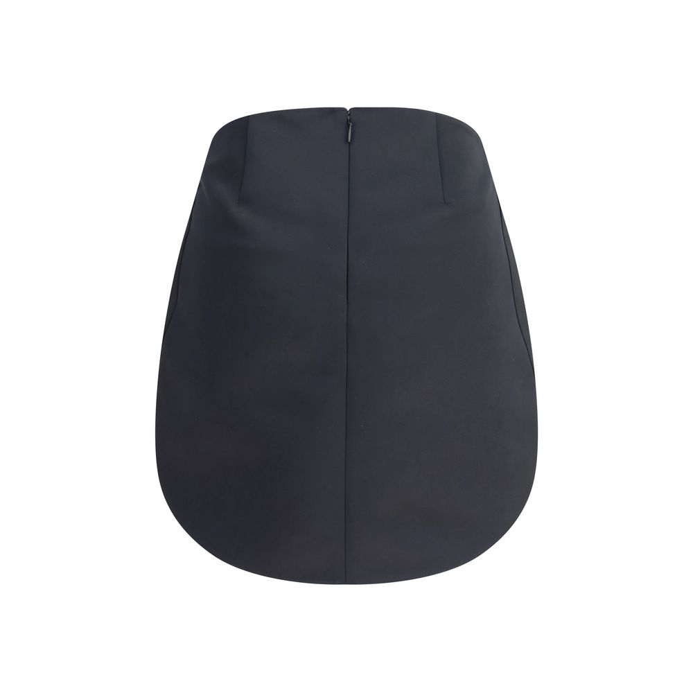 Black Polyester Mini Skirt Skirts Courrèges