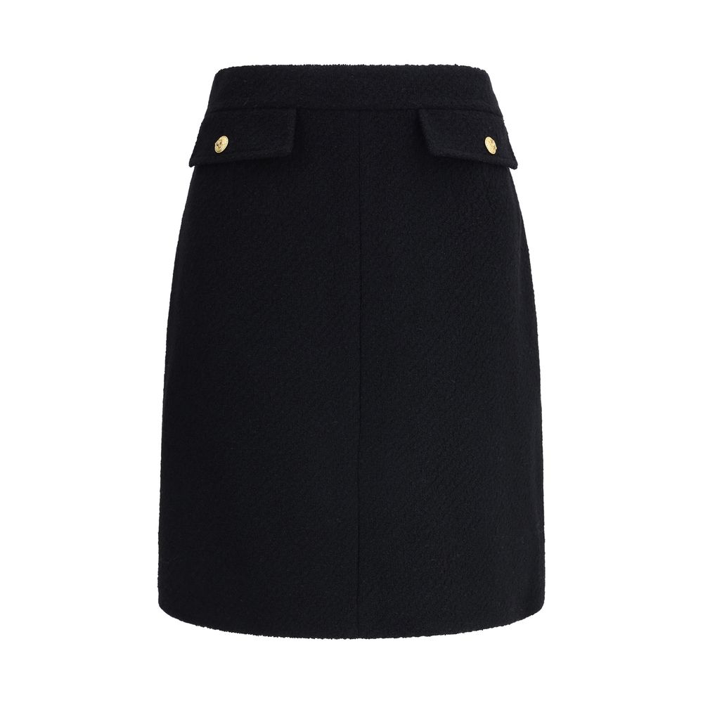 Black Wool Midi Skirt Skirts Chloé