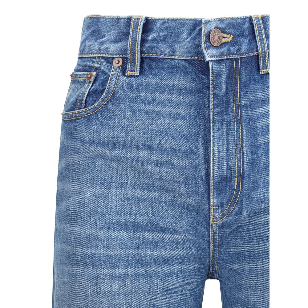 Blue Cotton Flared Jeans Chloé