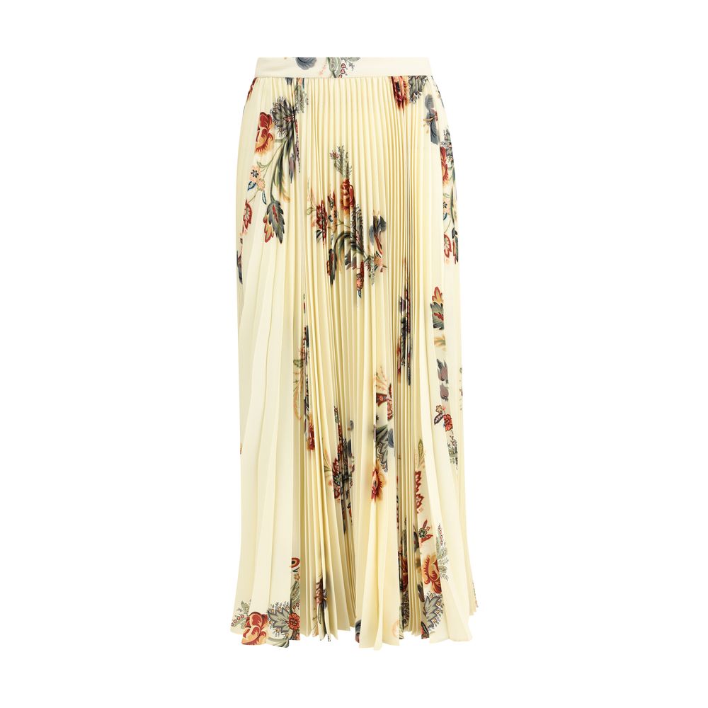 Yellow Polyester Midi Skirt Skirts Etro