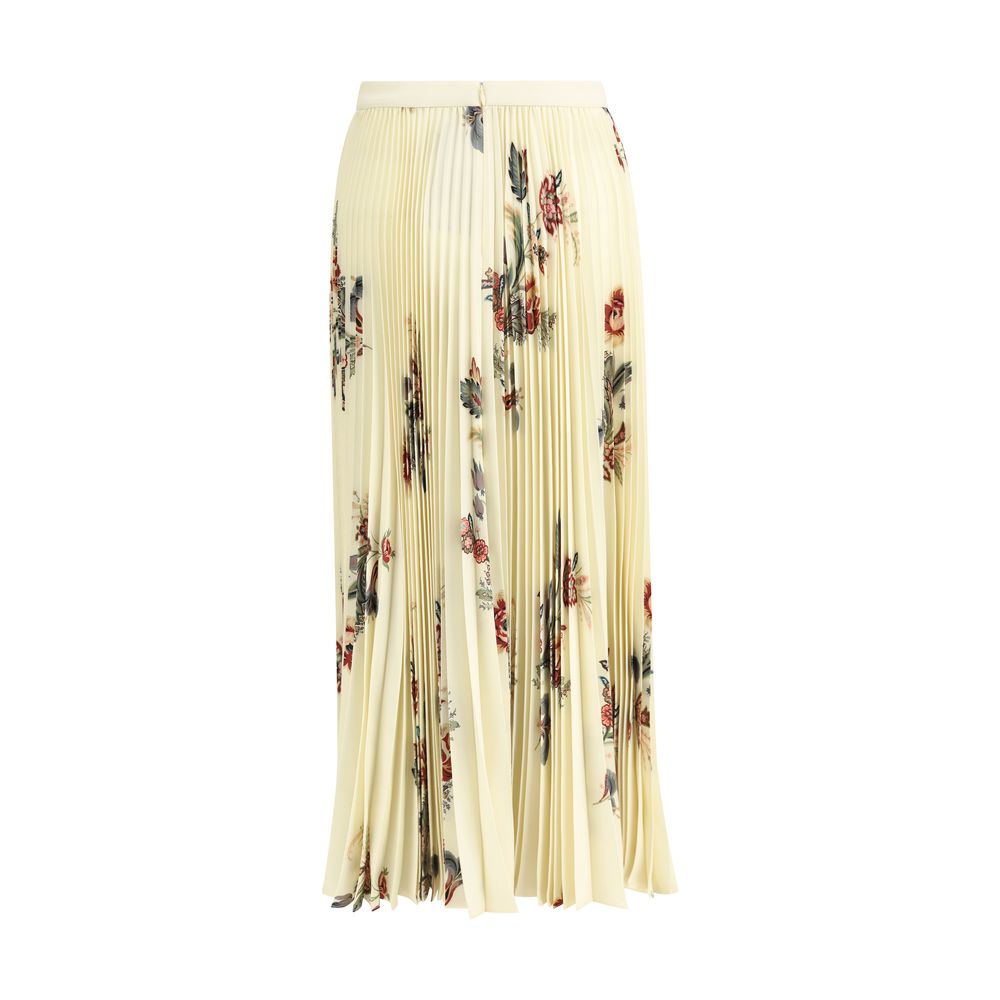 Yellow Polyester Midi Skirt Skirts Etro