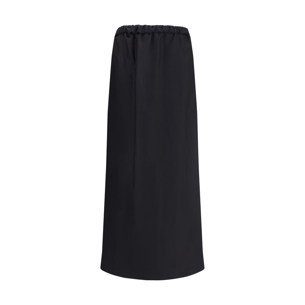Black Cotton Midi Skirt Skirts The Row