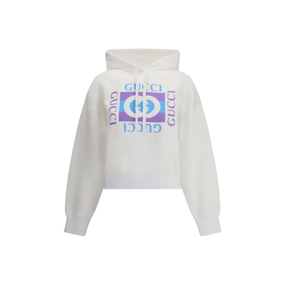 White Cotton Sweatshirt Gucci