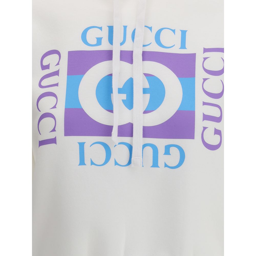 White Cotton Sweatshirt Gucci