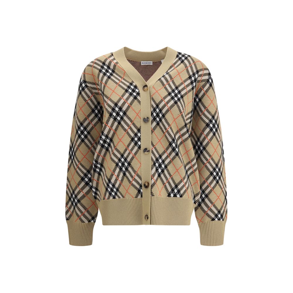 Brown Wool Cardigan Knitwear Burberry