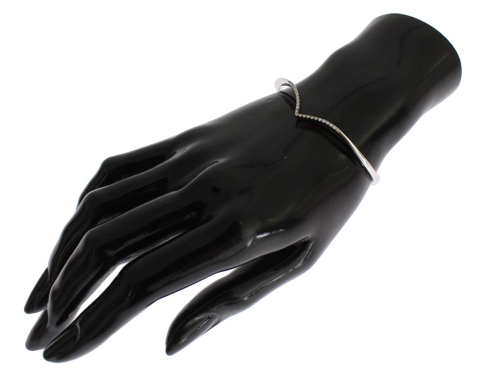 Skyfall CZ 925 Silver Bangle Bracelet Nialaya