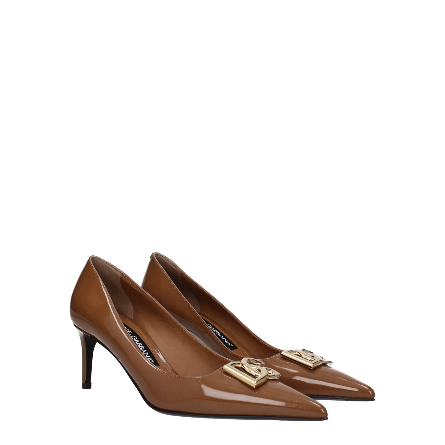 Brown Leather High Heel Pumps