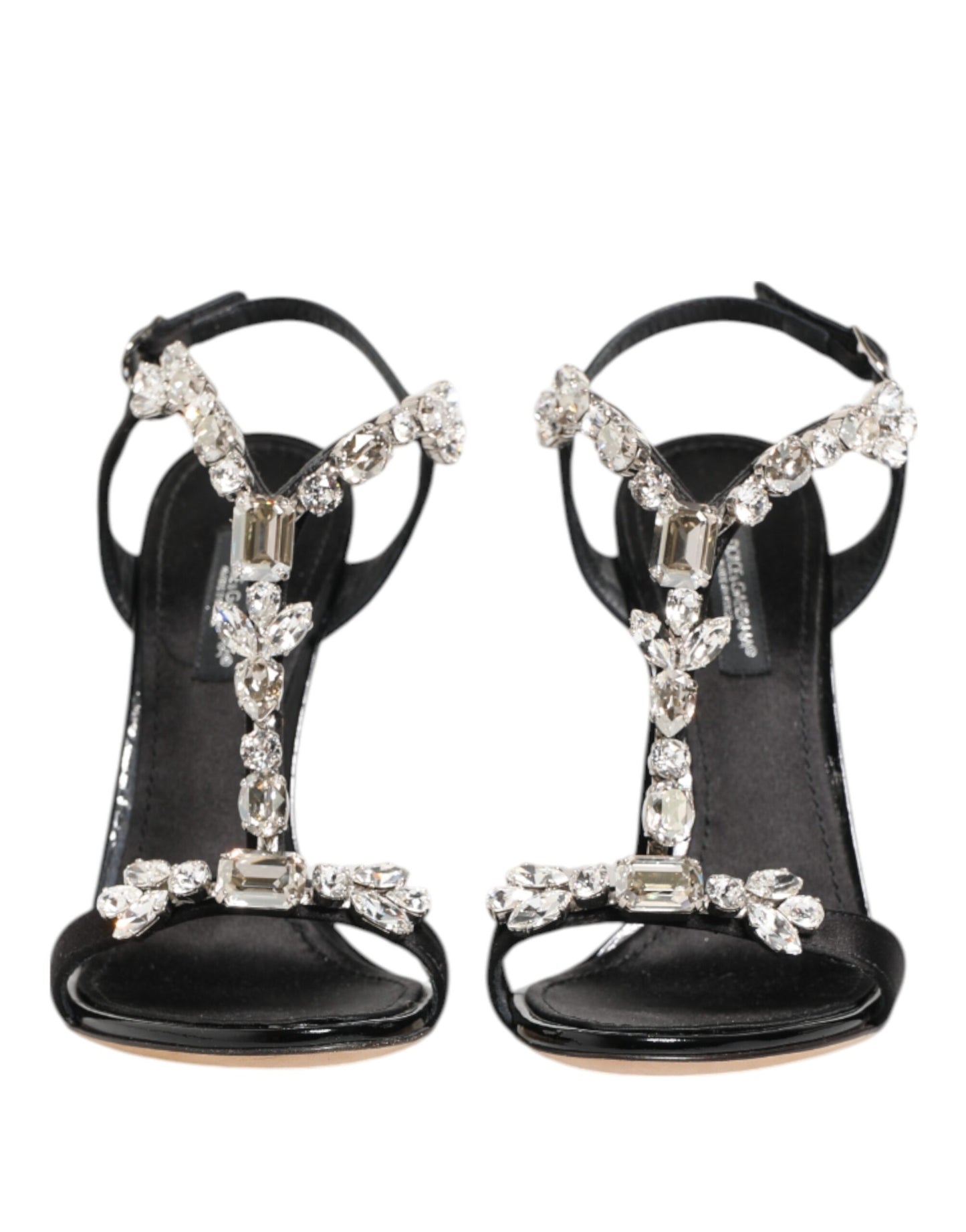 Black Keira Crystals Heels Sandals Shoes Shoes Dolce & Gabbana