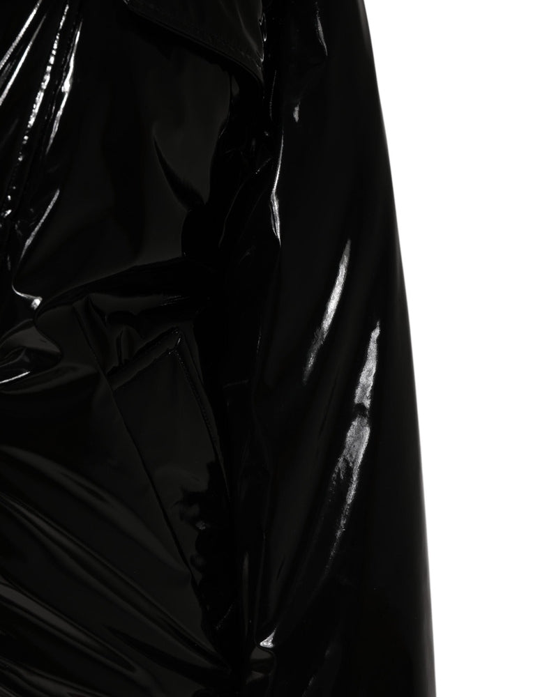 Polyester Black Quilted Puffer Coat Jacket Coats Dolce & Gabbana