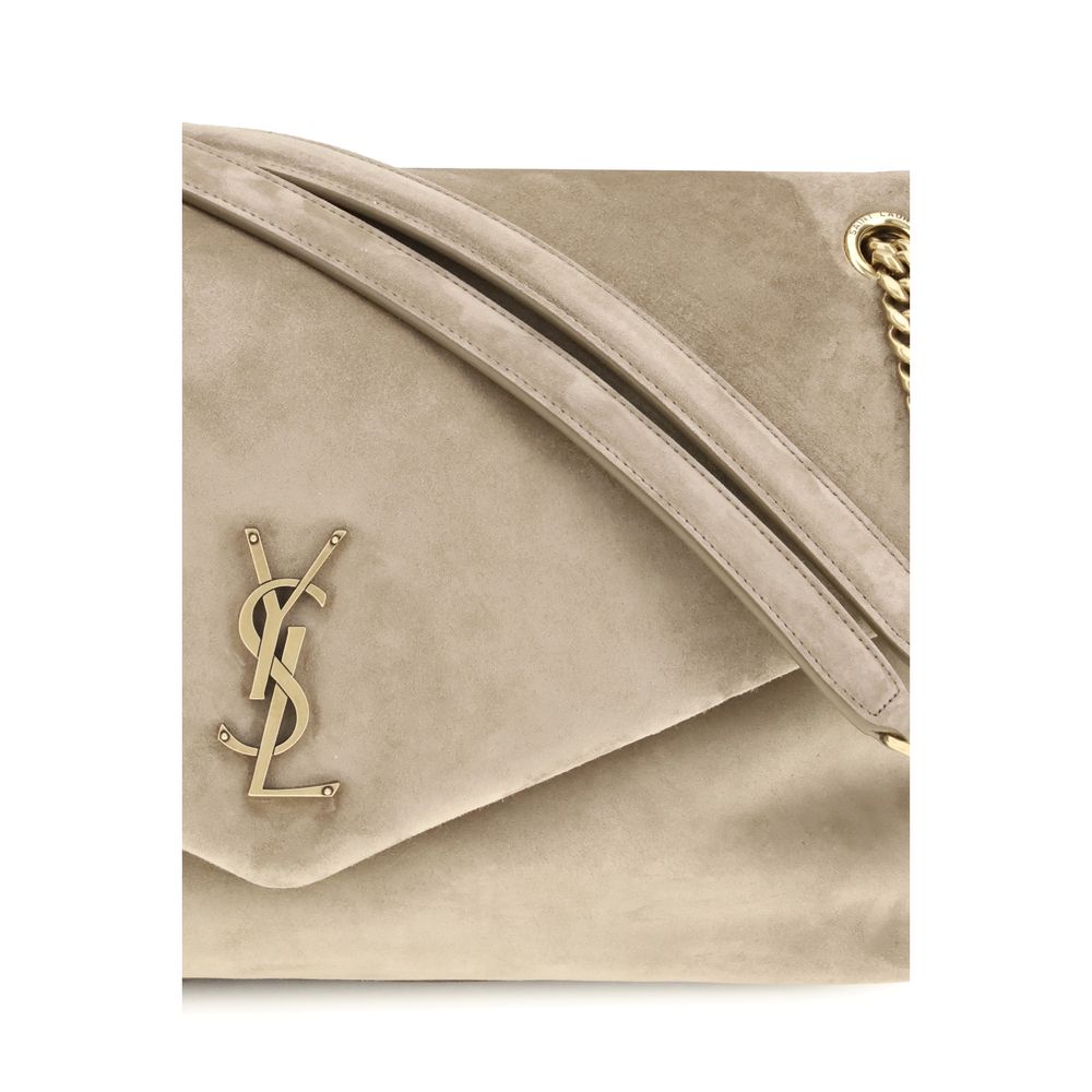 Beige Calf Leather Bos Taurus Shoulder Bag Bags Saint Laurent