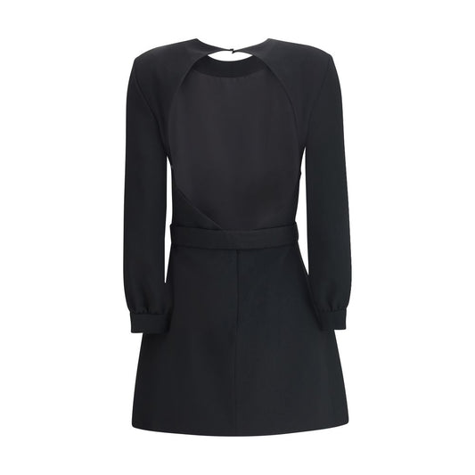 Black Viscose Cocktail Dress Dress Saint Laurent
